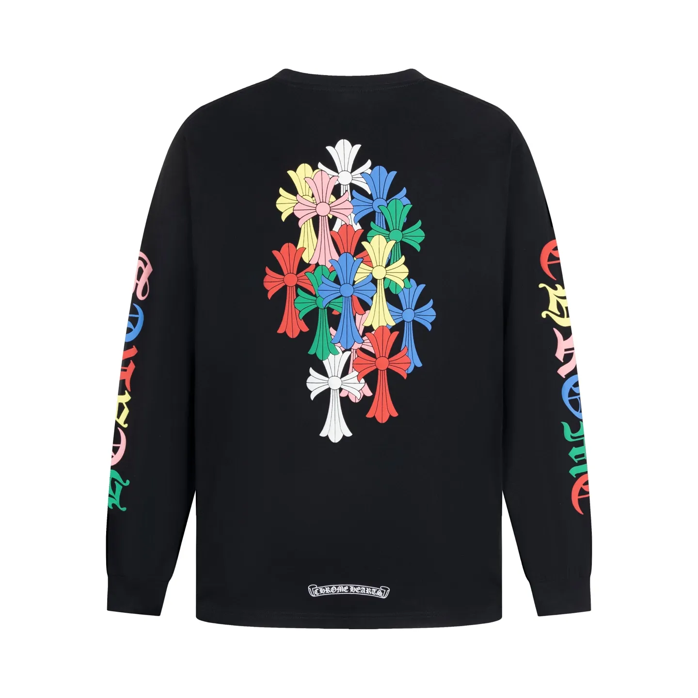 🅿️350 [Exclusive supply] CH Miami limited color cross long sleeves (white) The fabric is made of 26-woven 220-gram high-weight cotton fabric, which is thick and crisp and not easy to deform, with fine texture, breathable and skin-friendly. The design is derived from the CH Miami limited series. The colorful cross print interprets the brand's classic aesthetics, and is trendy and cool with a tension of faith. High-temperature ink printing process, rich color levels and delicate transitions, even large-area complex patterns are still bright and durable without cracking after washing. Size:S-M-L